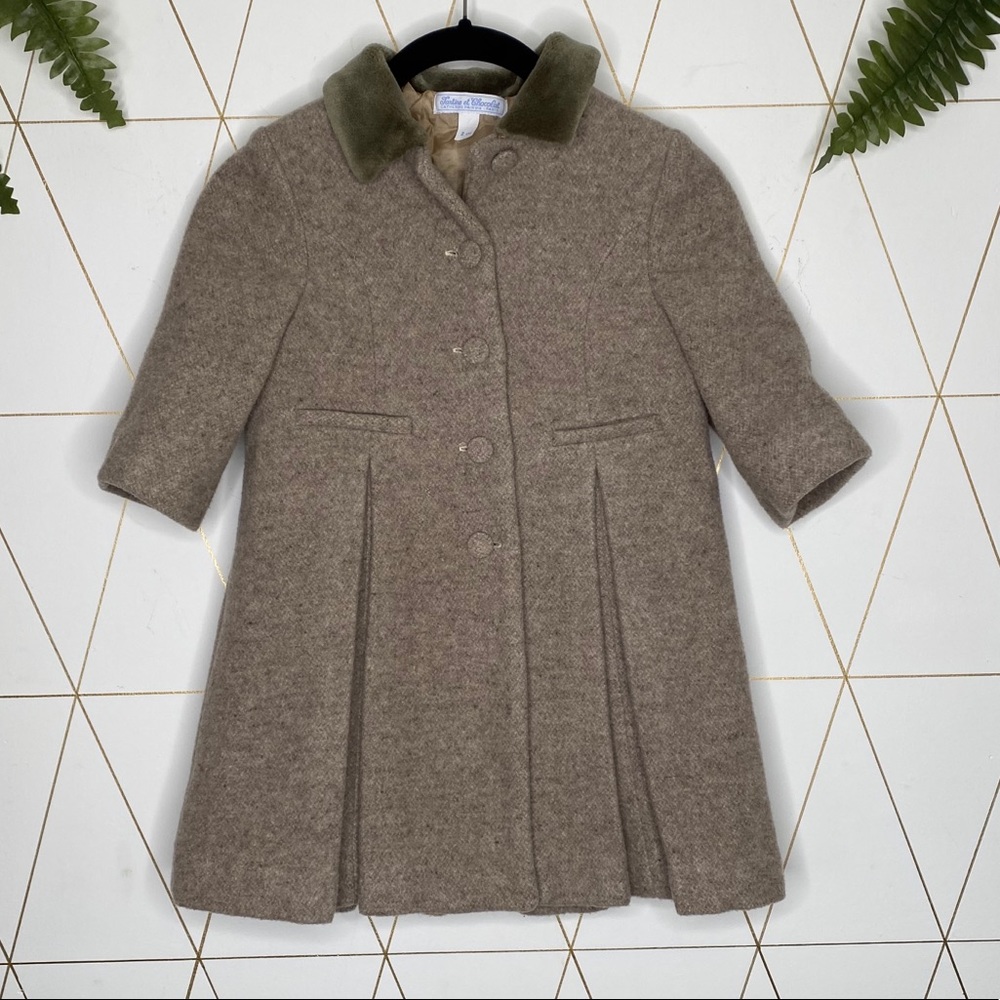 Tartine et Chocolat 2T girl’s wool coat buttons